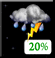 Monday Night: Slight Chance Showers And Thunderstorms