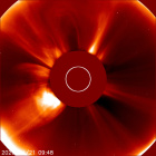 Latest LASCO C2 image of the Sun